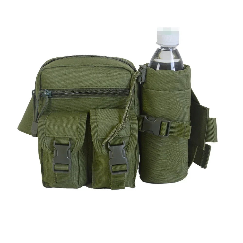 Outdoor Fanny Pack Waist Bag Pack Hip Bum EDC Bag with Adjustable Strap and Water Bottle Holder for Camping Hiking Hunting