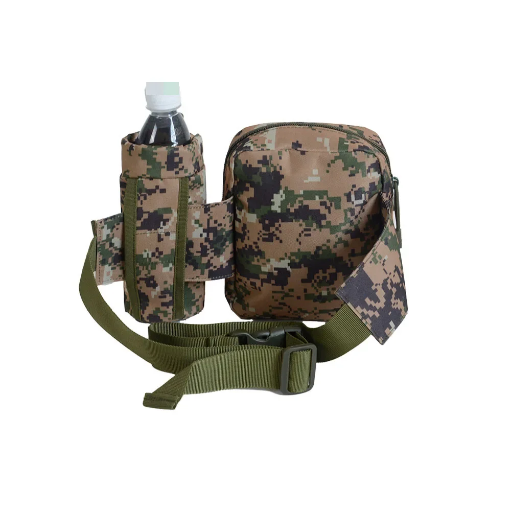 Outdoor Fanny Pack Waist Bag Pack Hip Bum EDC Bag with Adjustable Strap and Water Bottle Holder for Camping Hiking Hunting