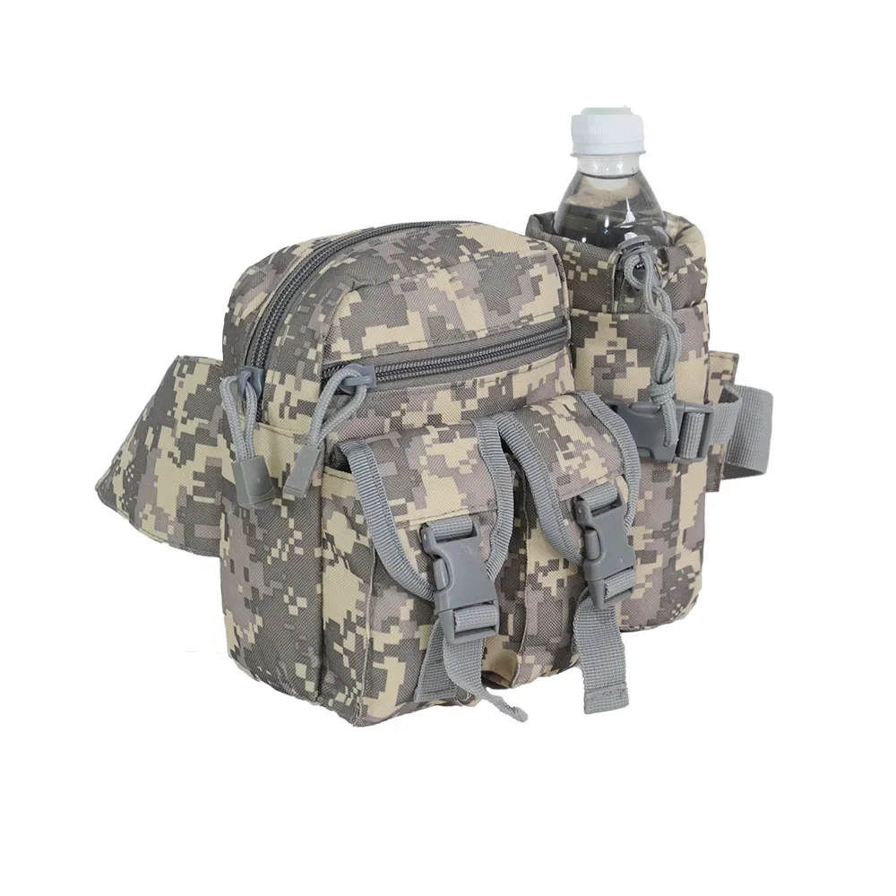 Outdoor Fanny Pack Waist Bag Pack Hip Bum EDC Bag with Adjustable Strap and Water Bottle Holder for Camping Hiking Hunting