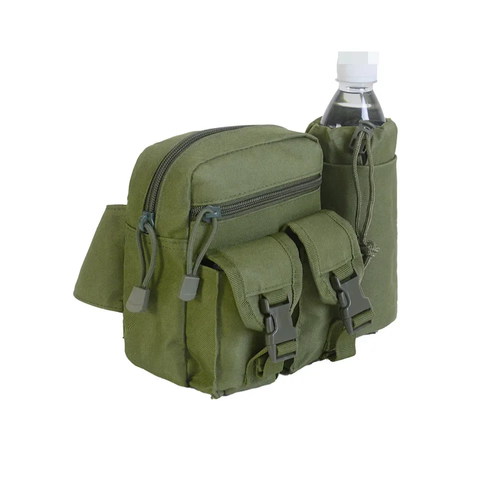 Outdoor Fanny Pack Waist Bag Pack Hip Bum EDC Bag with Adjustable Strap and Water Bottle Holder for Camping Hiking Hunting