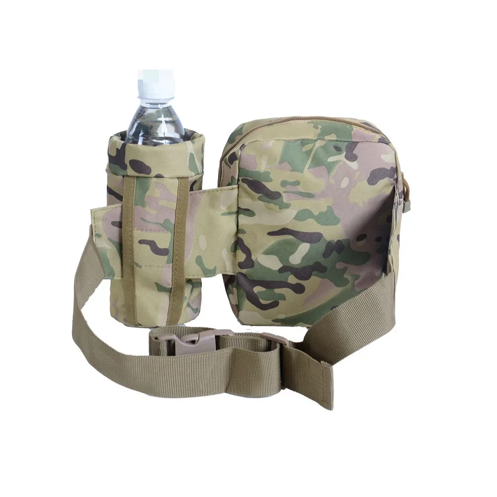 Outdoor Fanny Pack Waist Bag Pack Hip Bum EDC Bag with Adjustable Strap and Water Bottle Holder for Camping Hiking Hunting