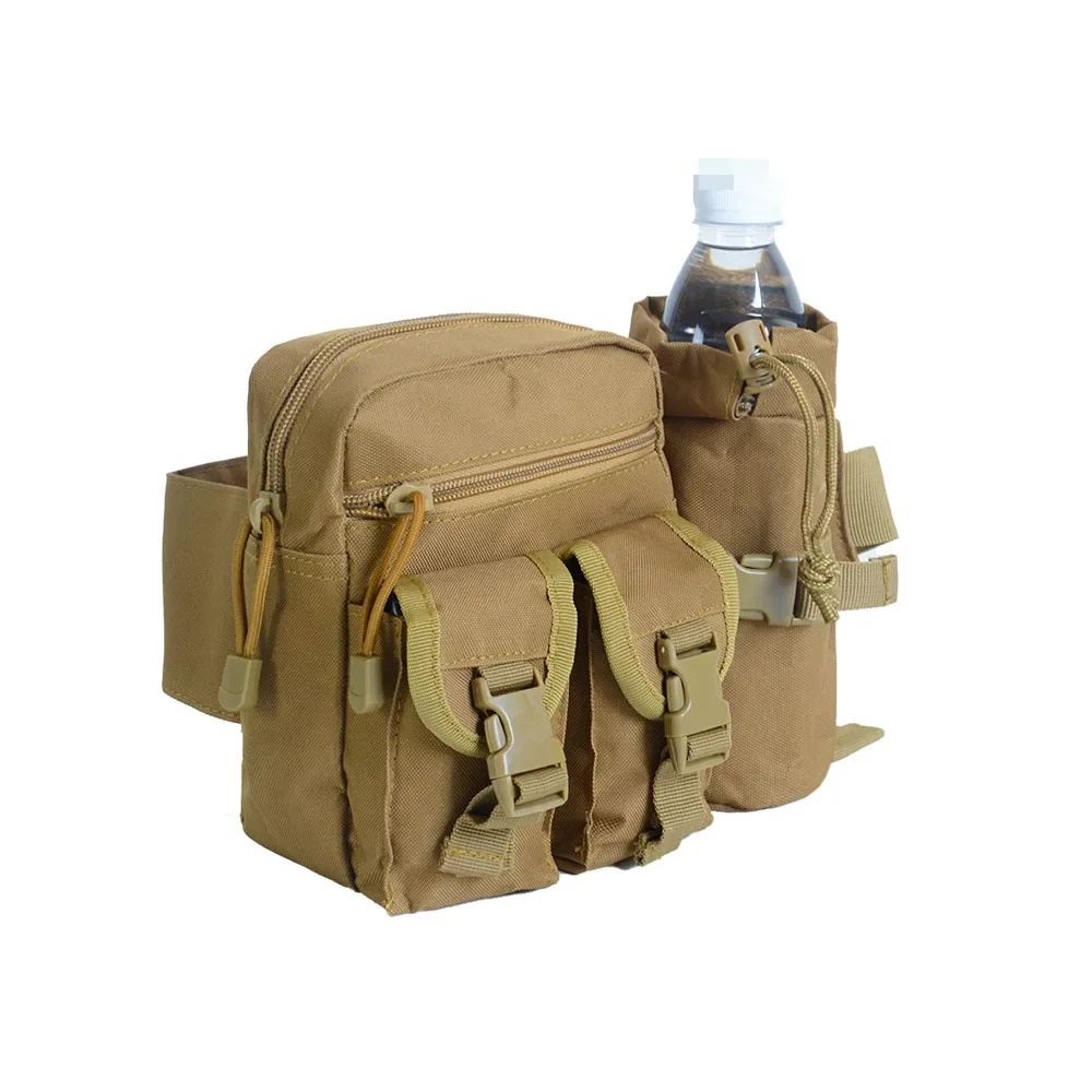 Outdoor Fanny Pack Waist Bag Pack Hip Bum EDC Bag with Adjustable Strap and Water Bottle Holder for Camping Hiking Hunting