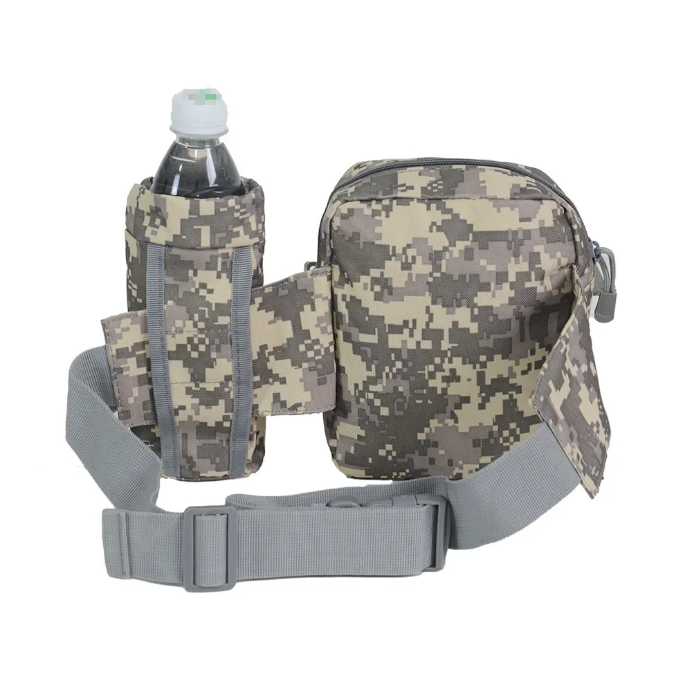 Outdoor Fanny Pack Waist Bag Pack Hip Bum EDC Bag with Adjustable Strap and Water Bottle Holder for Camping Hiking Hunting