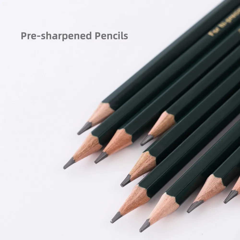 12pcs 2B Graphite Professional Drawing Pencils Sketch Pencil Black Lead Pencils for Sketching