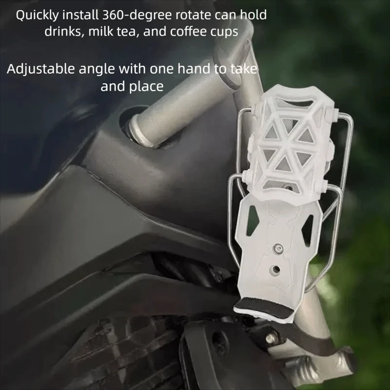 Motorcycle Universal Cup Holder 360° Adjustable Handlebar Bike Motorcycle Water Bottle Cage For Cycling ADV Motorbike