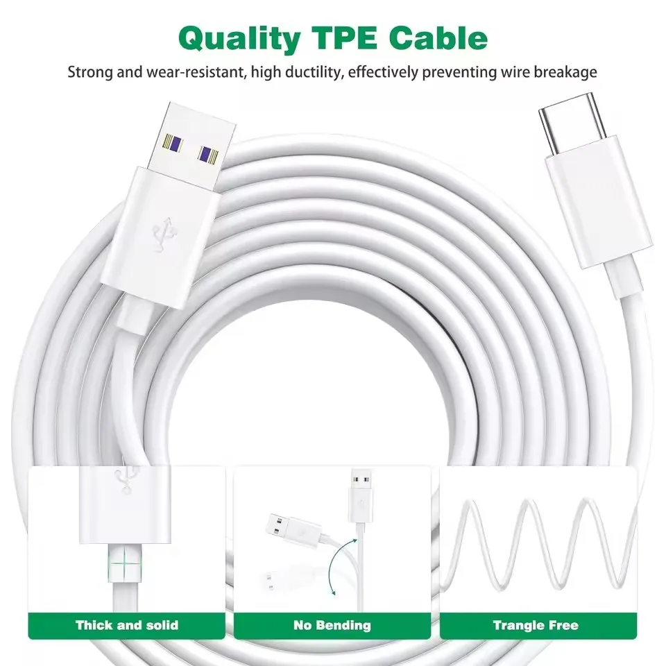 Extra long Micro USB Extension Cable 10M 5M 3M 2M 1M Type C Port Device Universal Data Cable for Xiaomi Samsung Camera PS5PS4