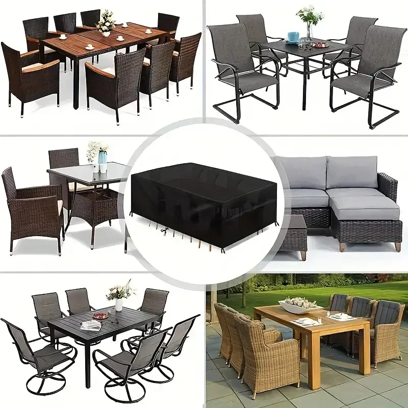 218 Sizes of Patio Furniture Covers, Table and Chair Covers, Waterproof, Dustproof, UV-proof 210D Oxford Cloth Protective Cover