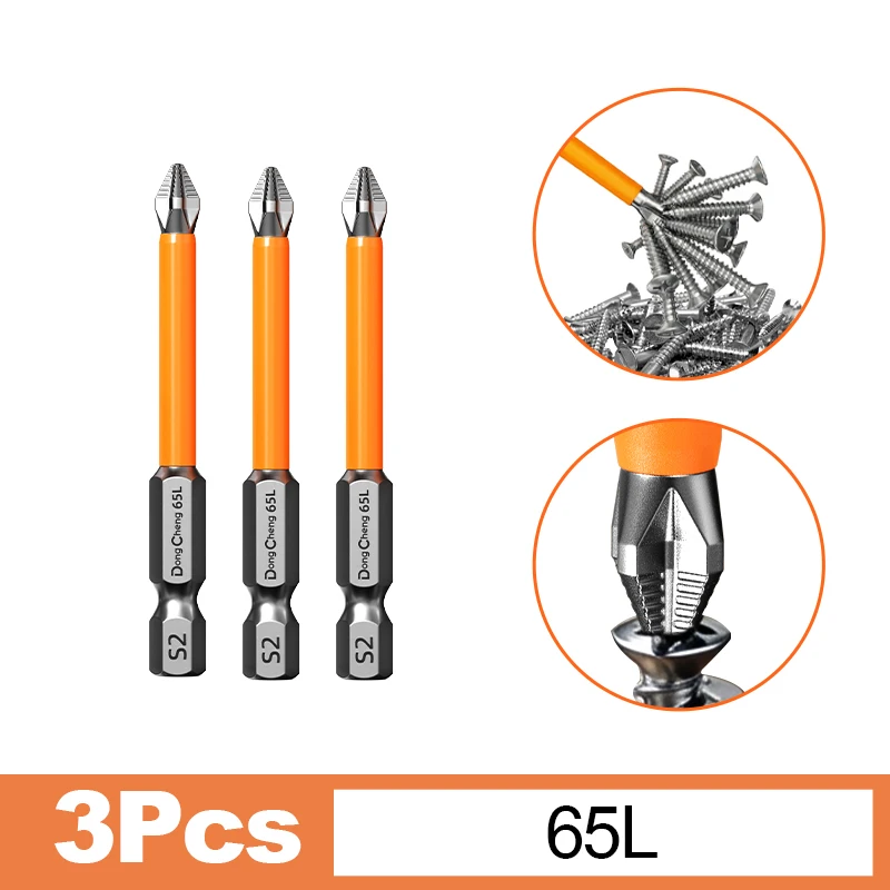 Anti Slip Bits Magnetic Screwdriver Bit Set S2 Alloy Steel Impact Resistance Hex Shank Alloy Steel Bits Suitable for Power Tools