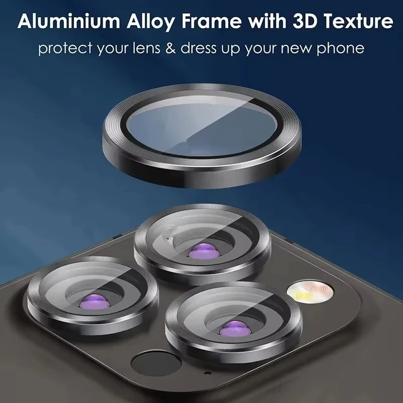 Metal Camera Lens Protector Glass For iPhone 16 17 15 13 18 11 12 14 Pro Max Air Back Lens Protection Film For iPhone 12 13 Mini
