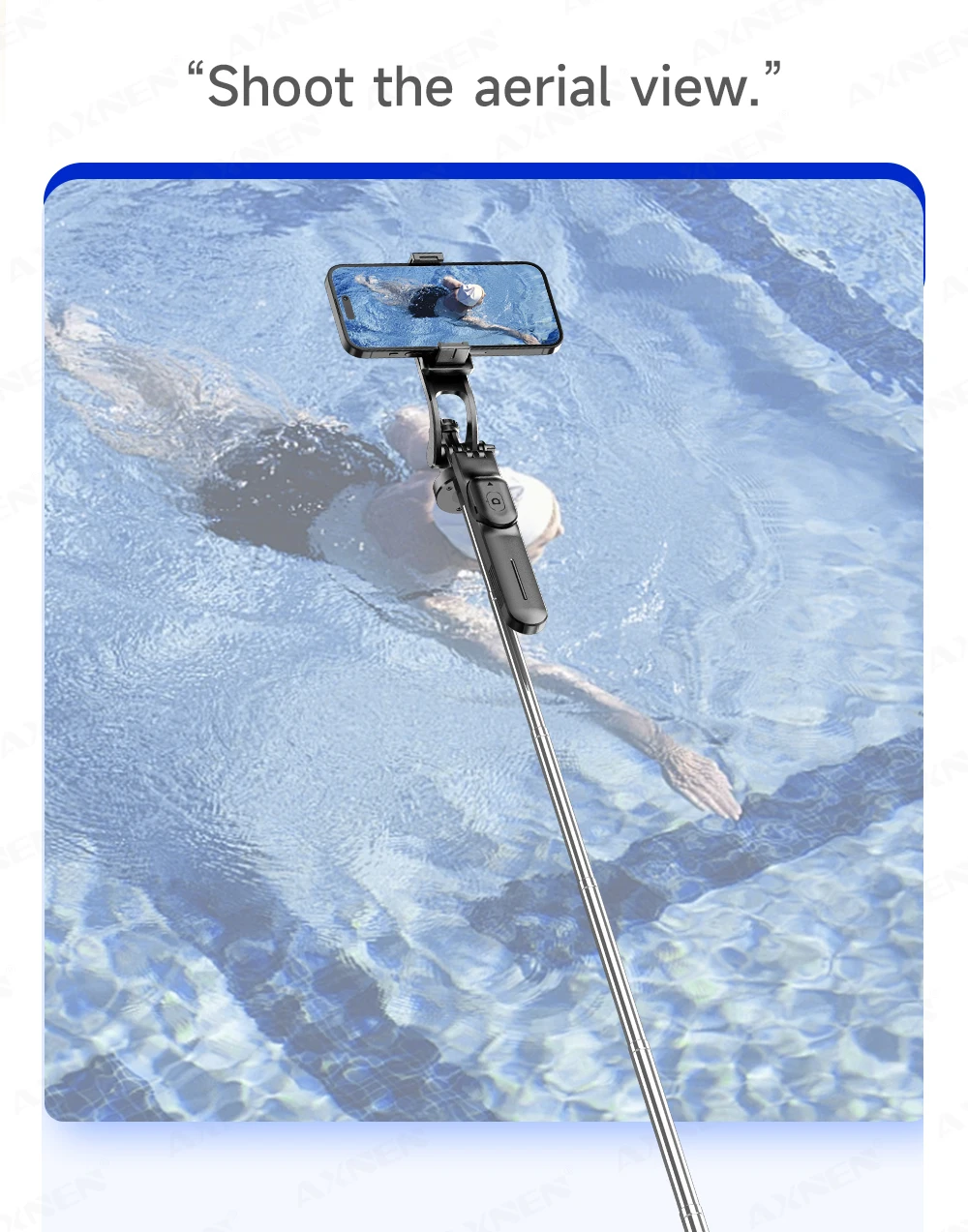 F16 Selfie Stick Tripod with 1708mm Long 8-Section Pole, Bluetooth Remote, 360° Rotation, 1/4 Interface, for Phone Camera Vlog