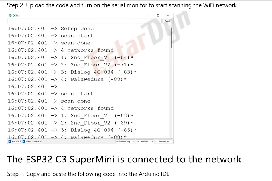 EstarDyn ESP32-C3 MINI Development Board / ESP32 SuperMini Development WiFi Bluetooth Expansion Board