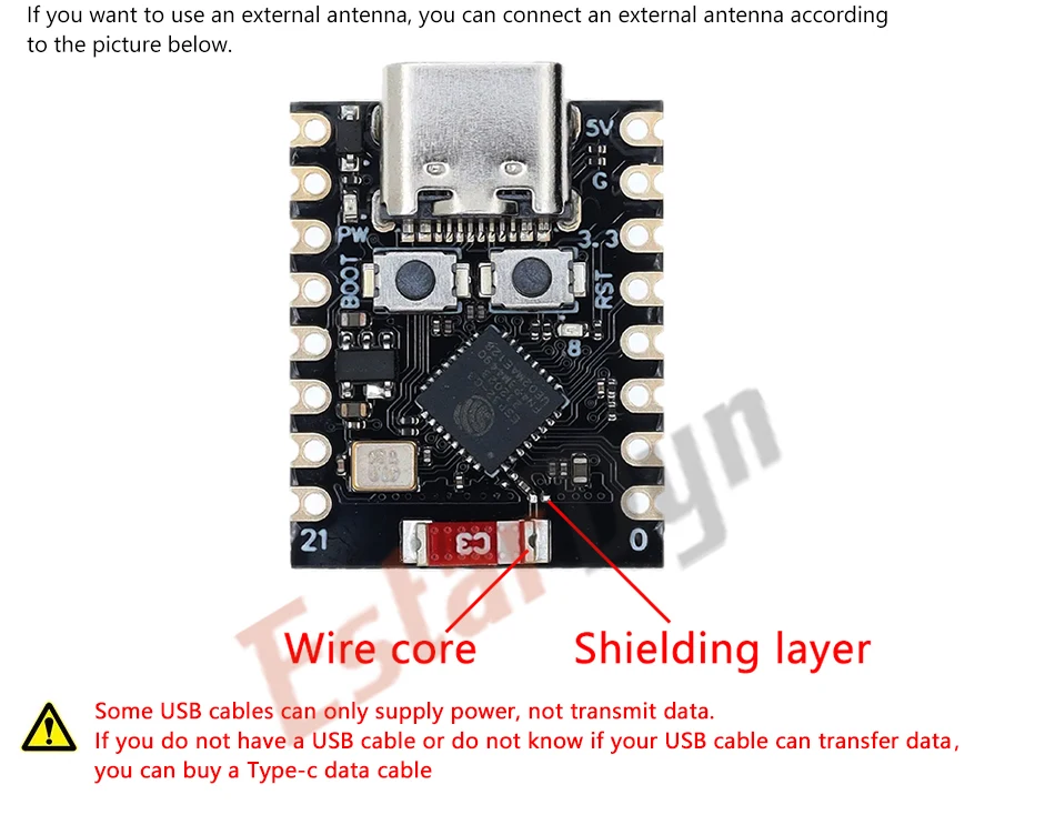 EstarDyn ESP32-C3 MINI Development Board / ESP32 SuperMini Development WiFi Bluetooth Expansion Board