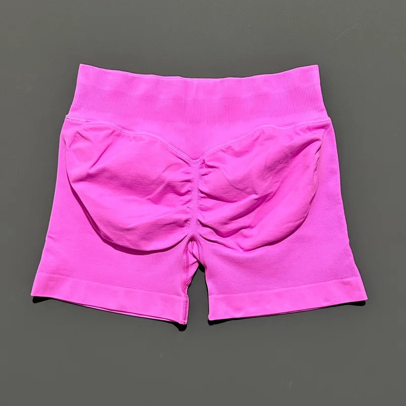 Women Gym Shorts Workout Scrunch Butt Seamless Leggings Seamless Yoga Leggings Bicycle Running Sportswear Fitness Sports Shorts