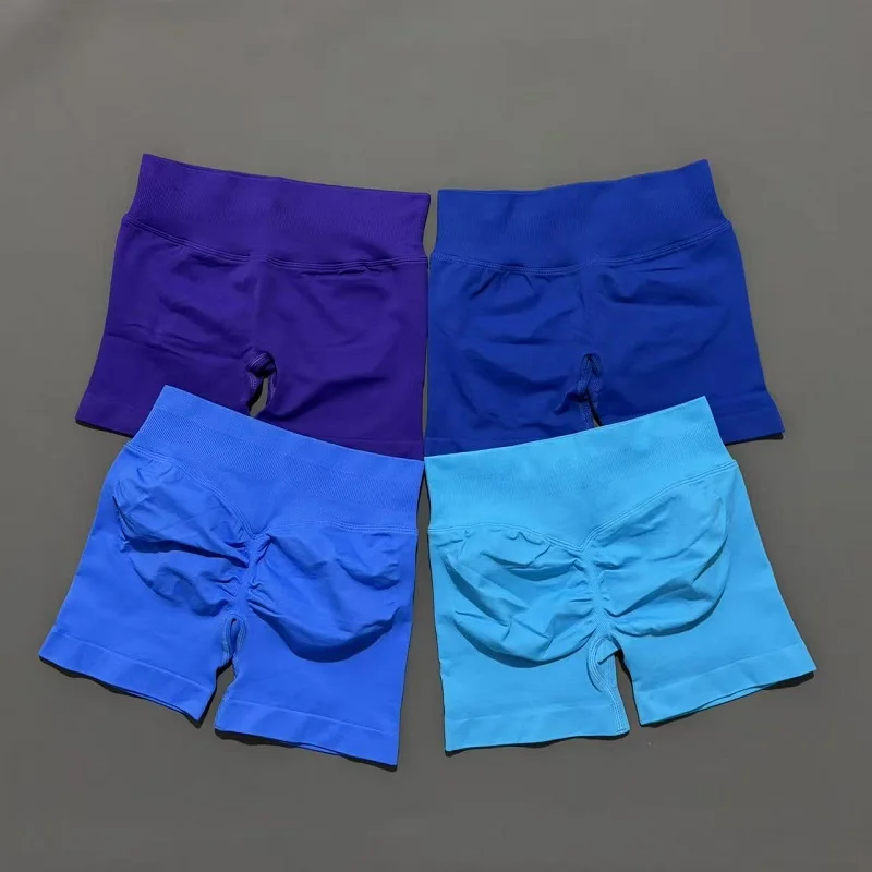 Women Gym Shorts Workout Scrunch Butt Seamless Leggings Seamless Yoga Leggings Bicycle Running Sportswear Fitness Sports Shorts