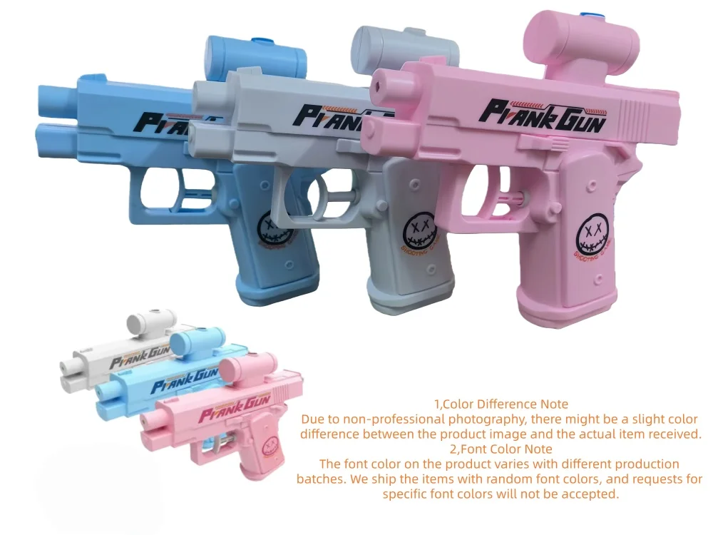 Two-Way Water Gun Prank Water Gun Toy Stress Relief Small Pistol Game Outdoor Indoor Adult Child Interaction Shoot Gift 2 Style