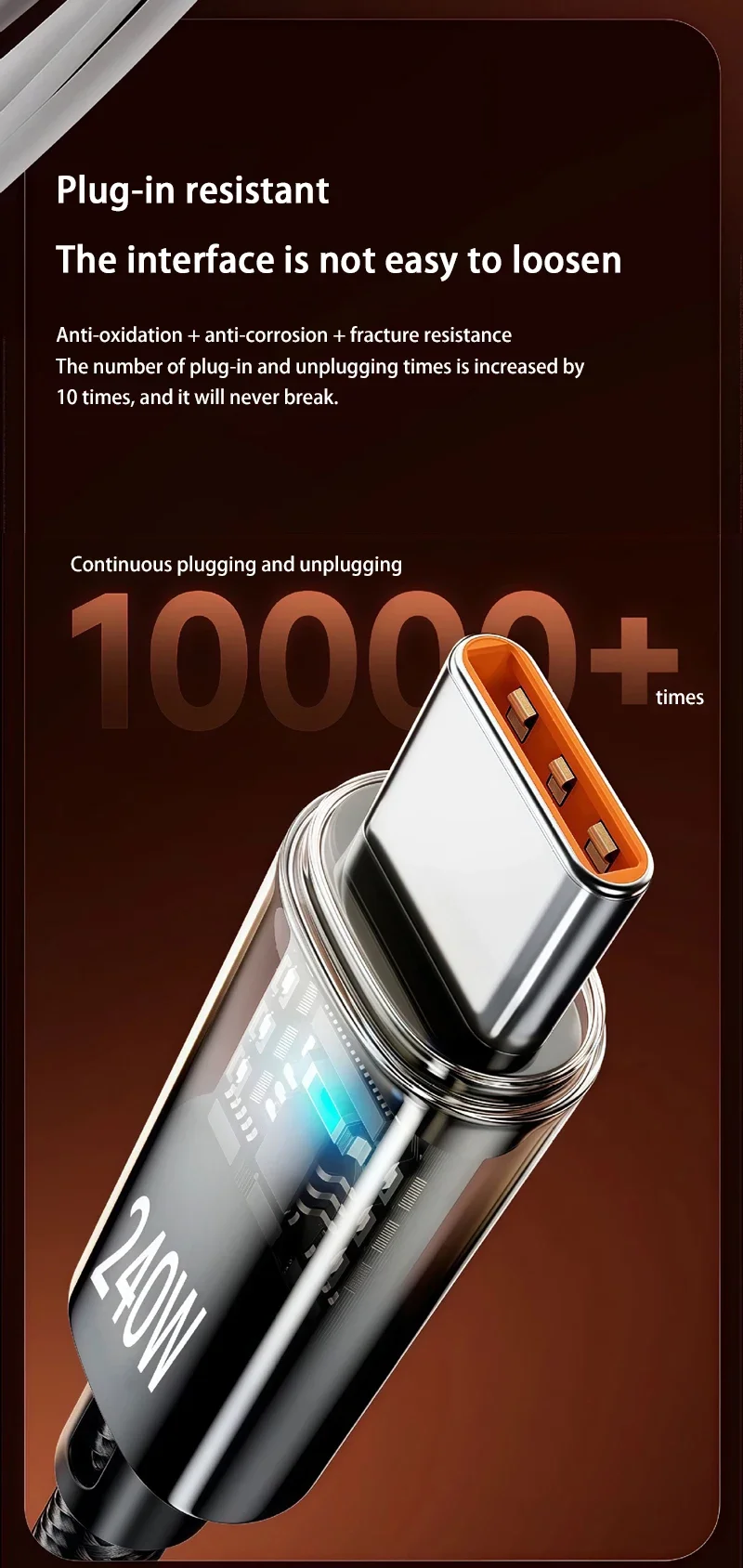 240w Nylon USB Type C Super Fast Charging Cable Led Digital Display Usb C Charger Data Cord For Samsung Xiaomi Huawei Honor