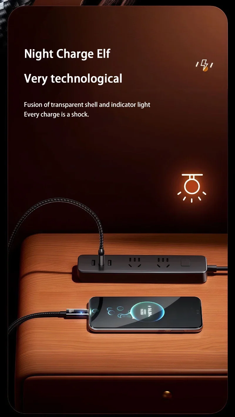 240w Nylon USB Type C Super Fast Charging Cable Led Digital Display Usb C Charger Data Cord For Samsung Xiaomi Huawei Honor