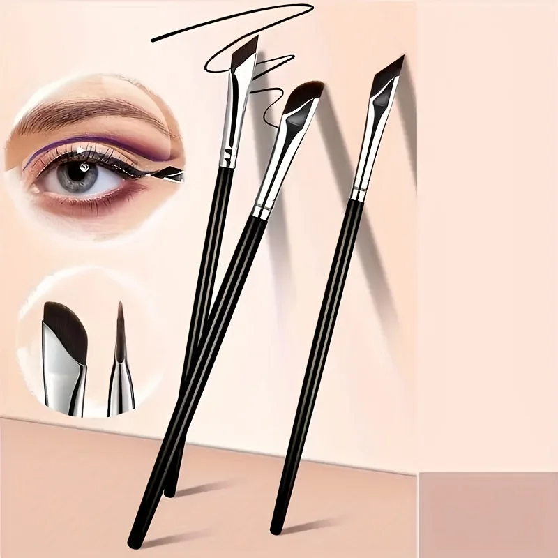 5pcs Eyeliner Brush Set, with Tilted Fine Blade, Suitable for Precise Application - Suitable for All Skin Types.