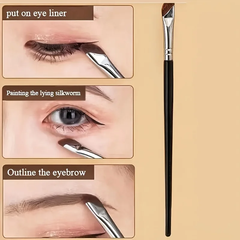5pcs Eyeliner Brush Set, with Tilted Fine Blade, Suitable for Precise Application - Suitable for All Skin Types.