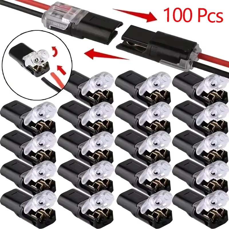 Electric Wire Connector No Strip Quick Dual Line Cable Interconnection Detachable Automotive Terminal Plug Universal Quality