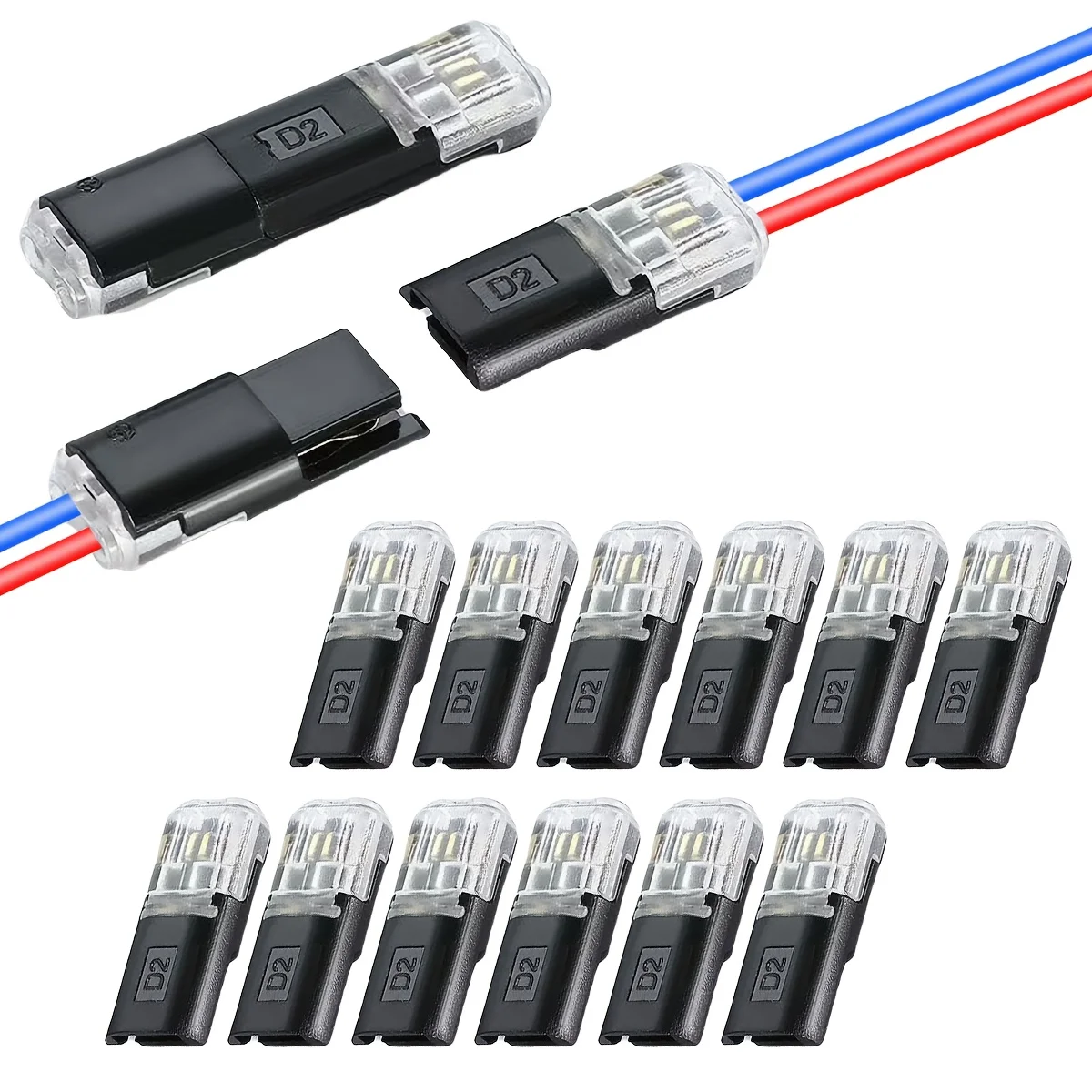 Electric Wire Connector No Strip Quick Dual Line Cable Interconnection Detachable Automotive Terminal Plug Universal Quality