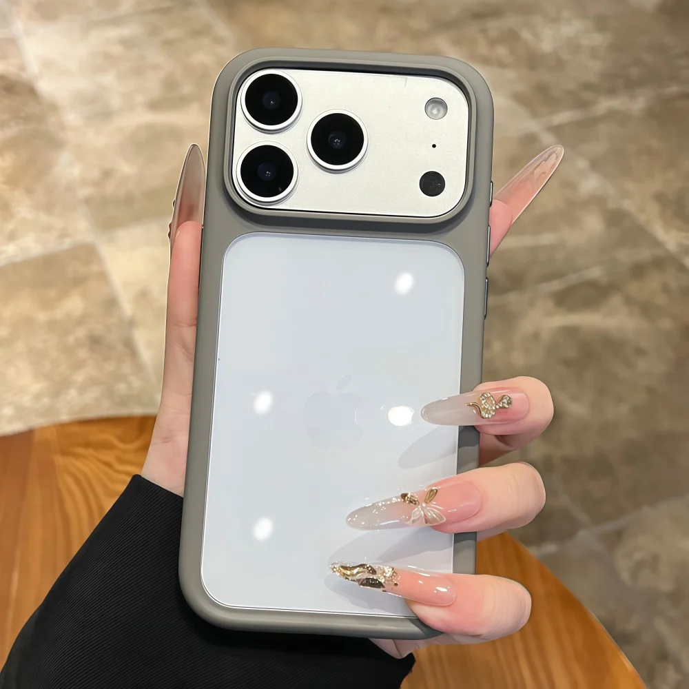Intelligent Camera Touch Button Crystal Clear Phone Case for iPhone 18 17 Pro Max 16 Pro Air Transparent Shockproof Cover Funda