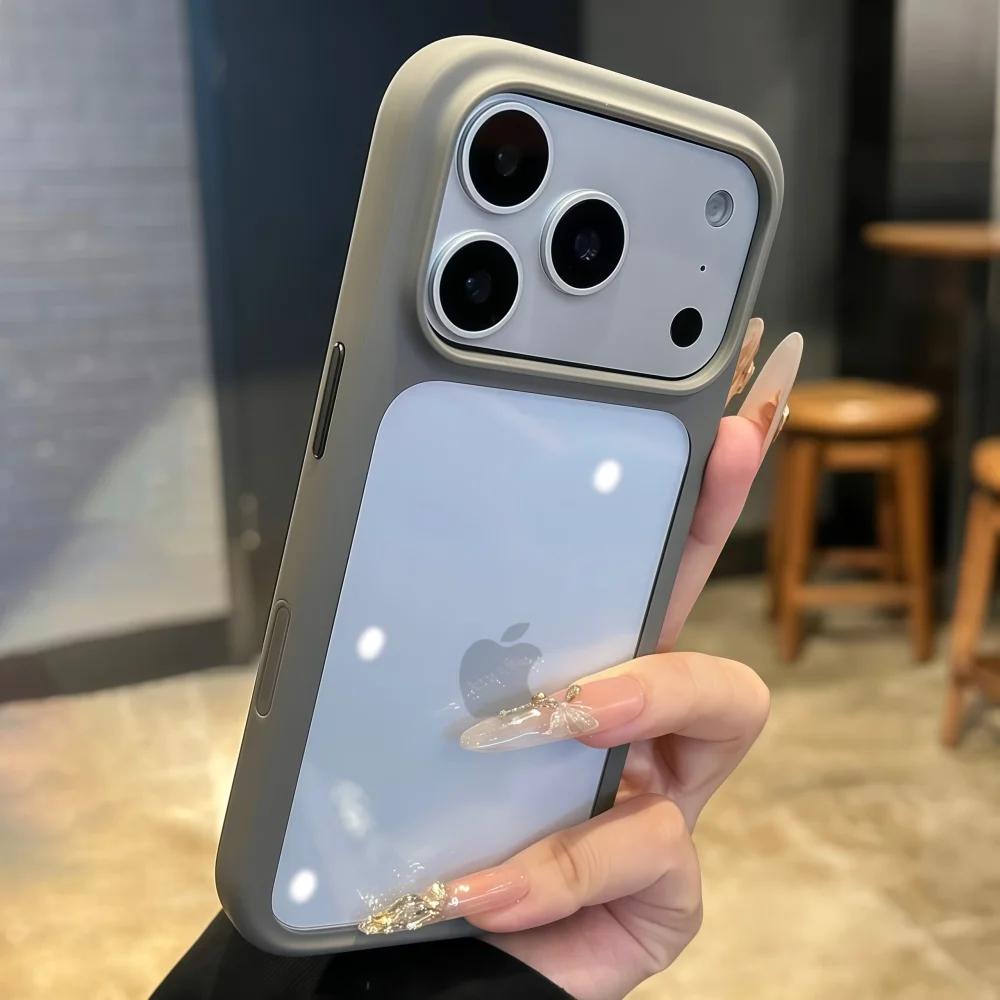 Intelligent Camera Touch Button Crystal Clear Phone Case for iPhone 18 17 Pro Max 16 Pro Air Transparent Shockproof Cover Funda