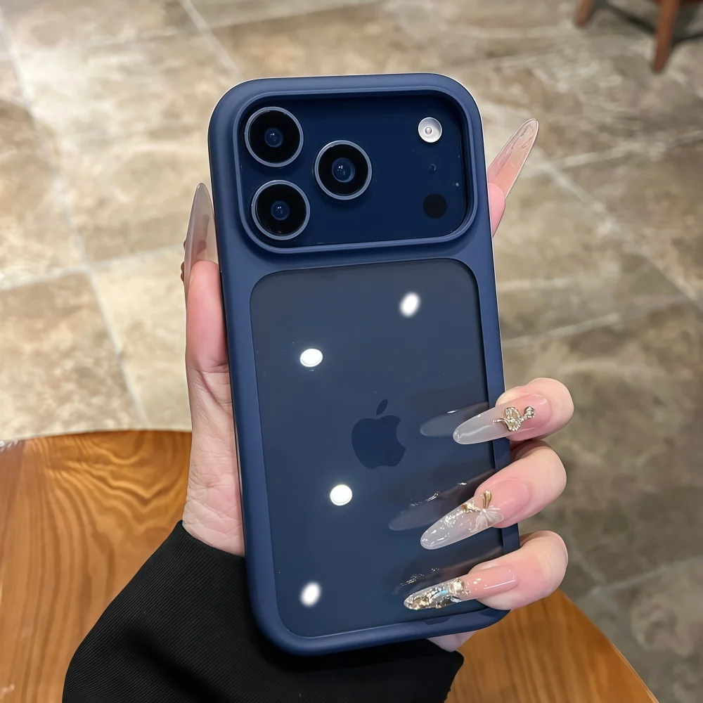 Intelligent Camera Touch Button Crystal Clear Phone Case for iPhone 18 17 Pro Max 16 Pro Air Transparent Shockproof Cover Funda