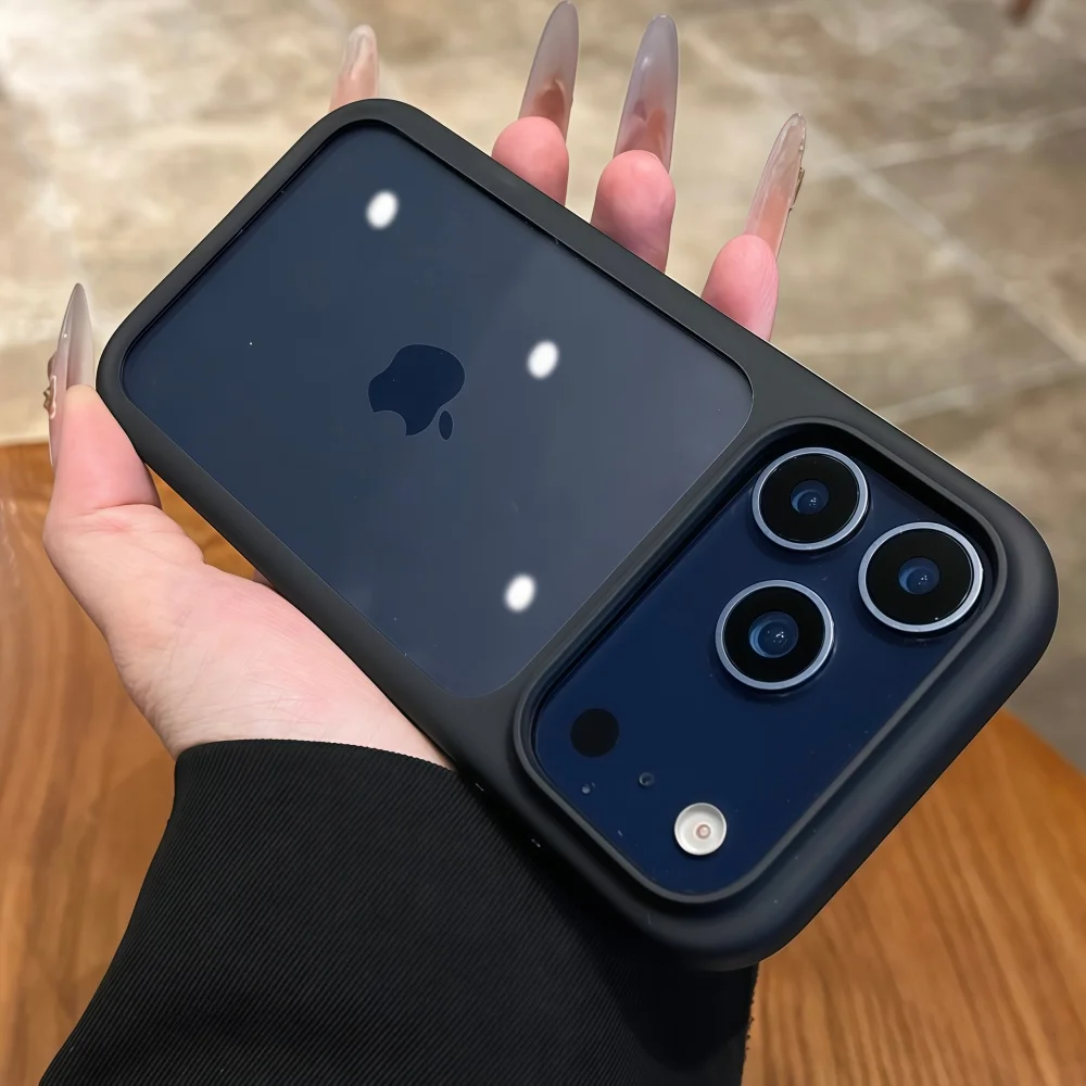 Intelligent Camera Touch Button Crystal Clear Phone Case for iPhone 18 17 Pro Max 16 Pro Air Transparent Shockproof Cover Funda