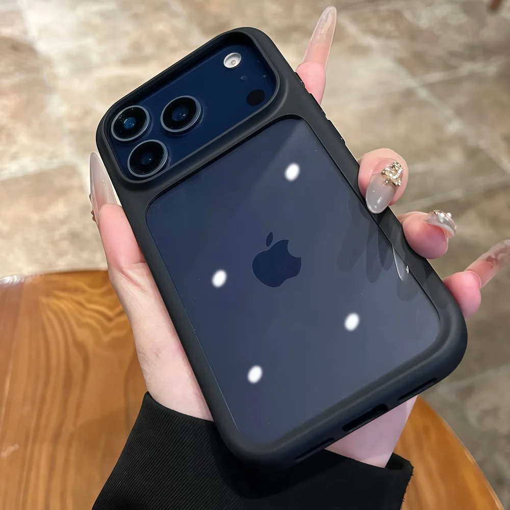 Intelligent Camera Touch Button Crystal Clear Phone Case for iPhone 18 17 Pro Max 16 Pro Air Transparent Shockproof Cover Funda