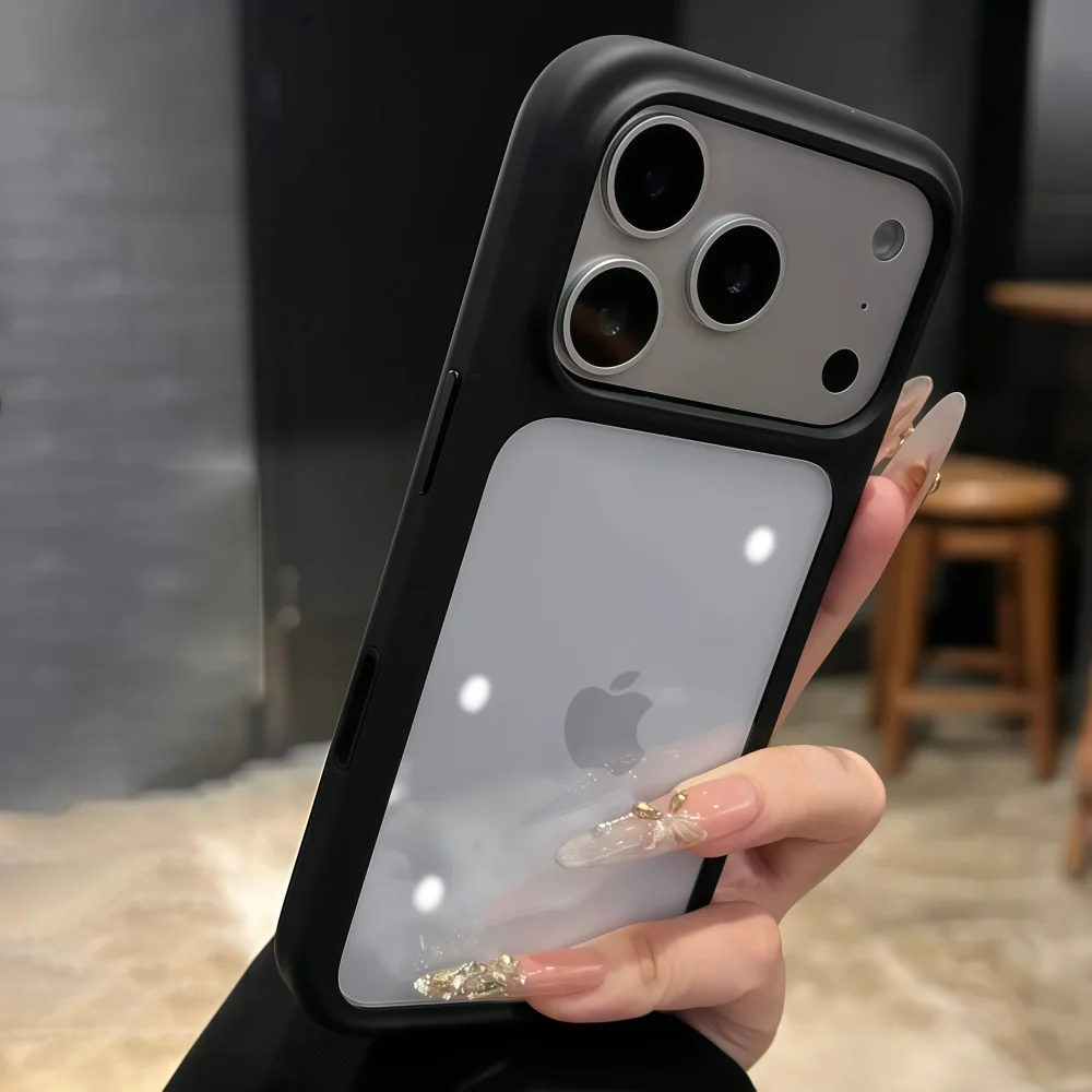 Intelligent Camera Touch Button Crystal Clear Phone Case for iPhone 18 17 Pro Max 16 Pro Air Transparent Shockproof Cover Funda
