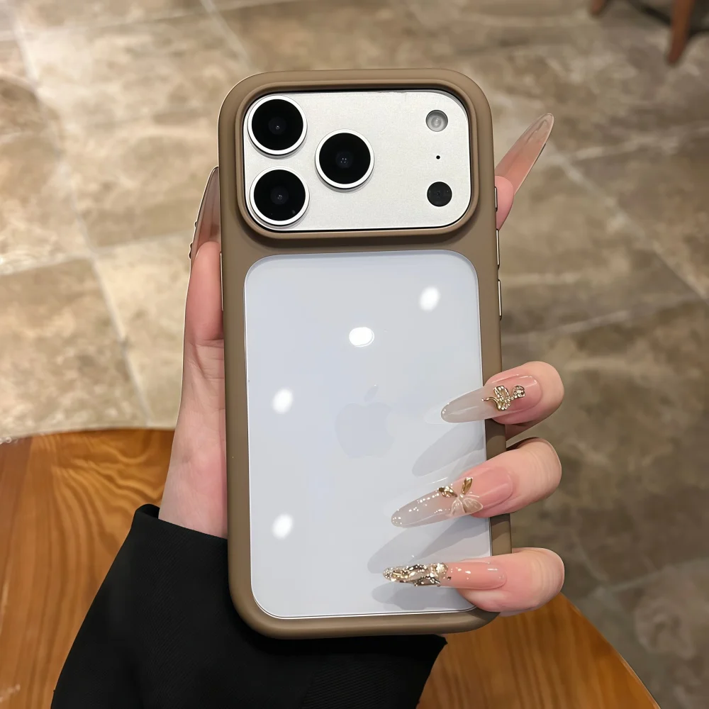 Intelligent Camera Touch Button Crystal Clear Phone Case for iPhone 18 17 Pro Max 16 Pro Air Transparent Shockproof Cover Funda