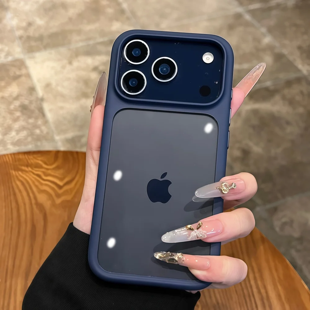 Intelligent Camera Touch Button Crystal Clear Phone Case for iPhone 18 17 Pro Max 16 Pro Air Transparent Shockproof Cover Funda
