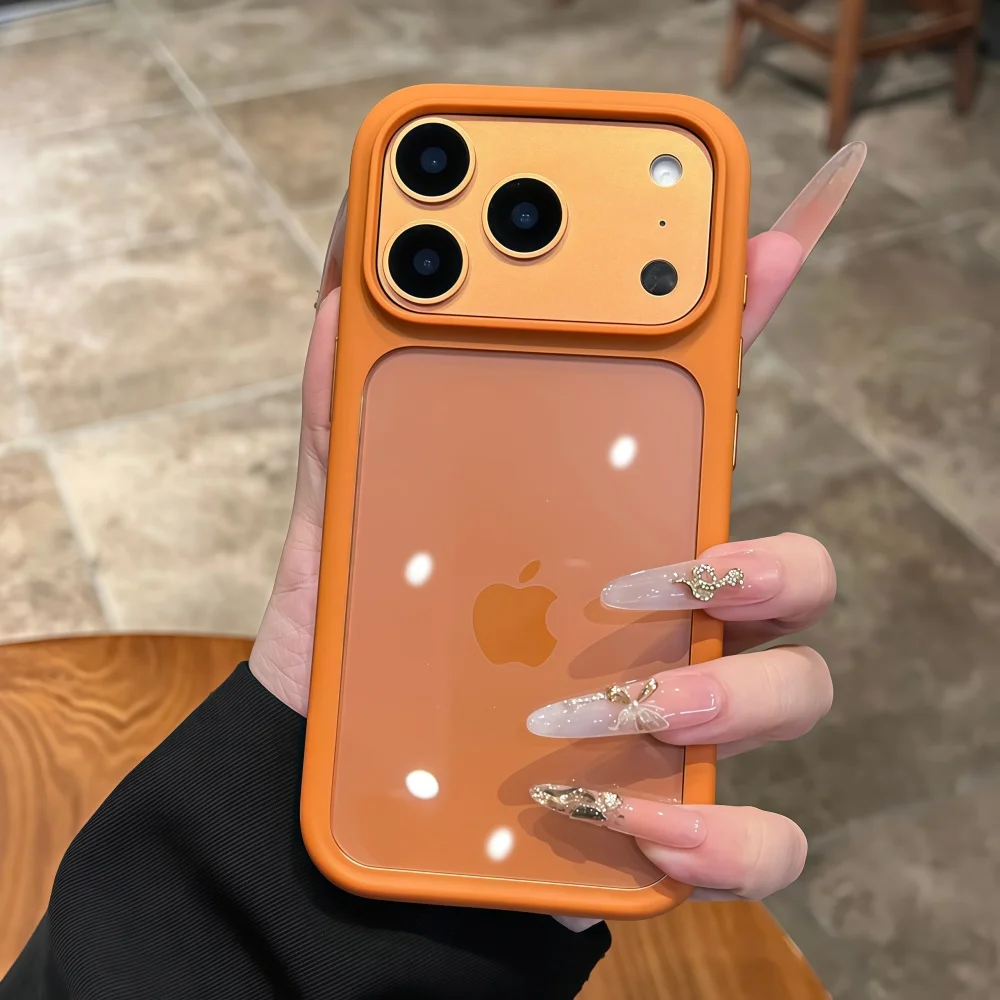 Intelligent Camera Touch Button Crystal Clear Phone Case for iPhone 18 17 Pro Max 16 Pro Air Transparent Shockproof Cover Funda