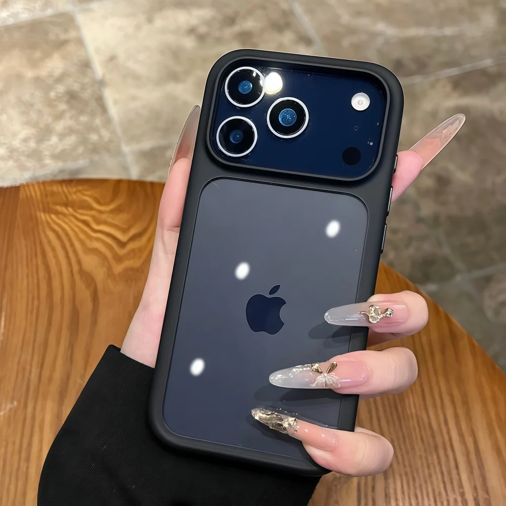 Intelligent Camera Touch Button Crystal Clear Phone Case for iPhone 18 17 Pro Max 16 Pro Air Transparent Shockproof Cover Funda