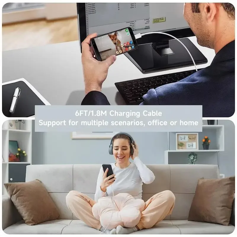 6A 100W Type C Fast Charging Cable Phone Charger USB C Data Cord For Huawei Mate 40 50 Honor Xiaomi Samsung Quick Charge Cable