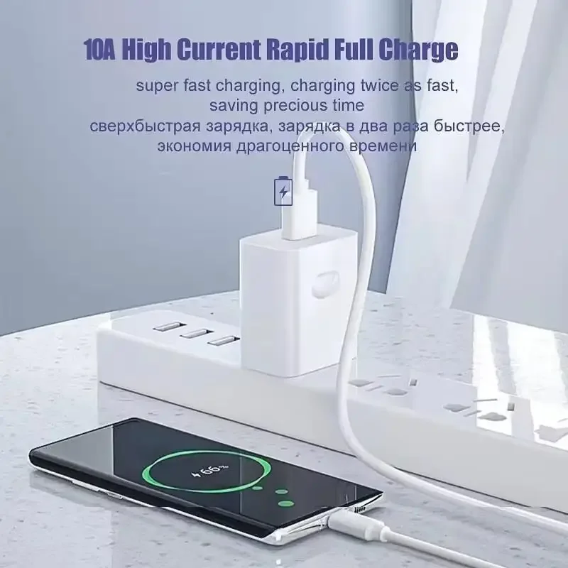 6A 100W Type C Fast Charging Cable Phone Charger USB C Data Cord For Huawei Mate 40 50 Honor Xiaomi Samsung Quick Charge Cable