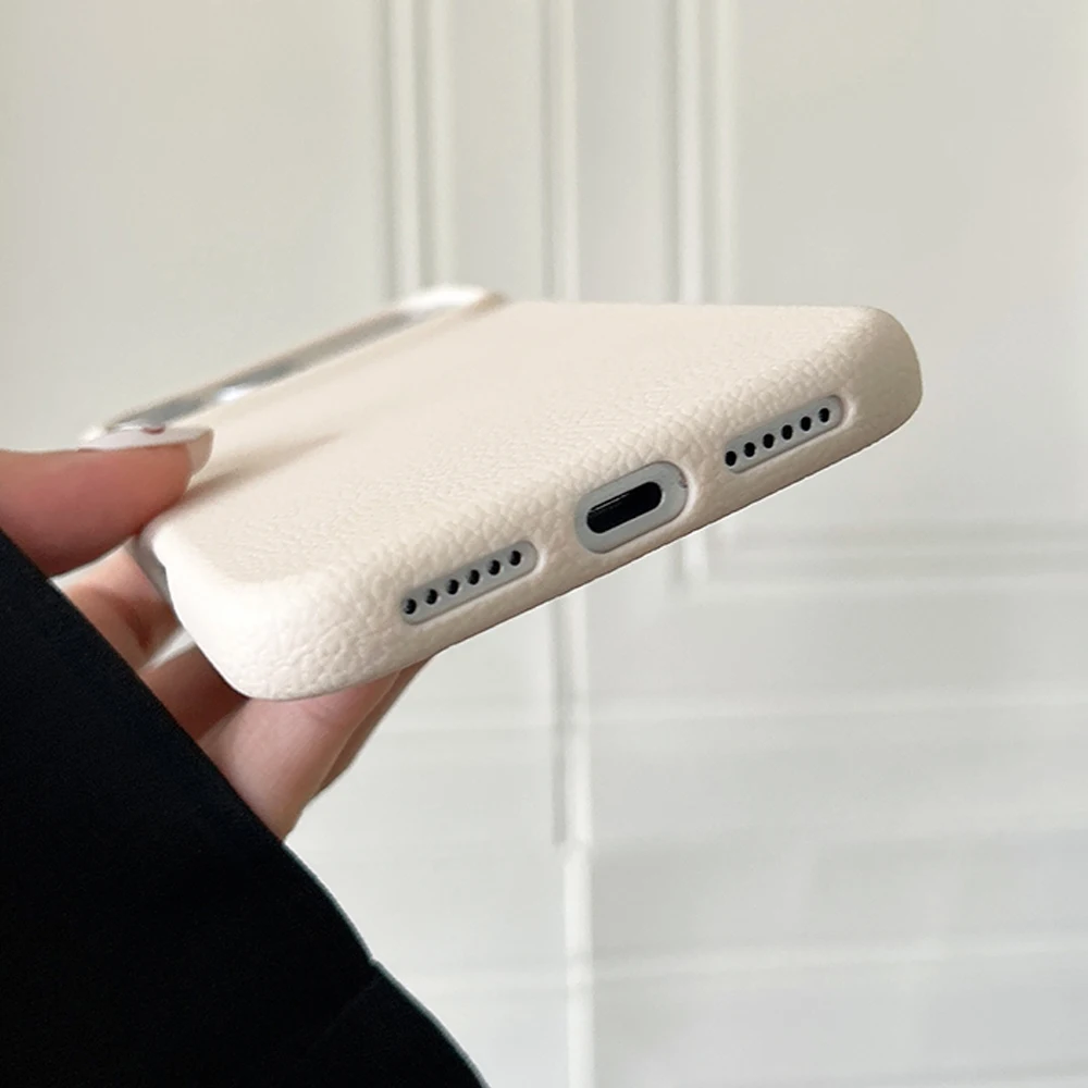 Luxury Leather Texture Phone Case For iPhone 18 17 Pro Max 17 Air 16 Plus 15 14 13 12 11 Pro Max Shockproof Soft TPU Cover Shell