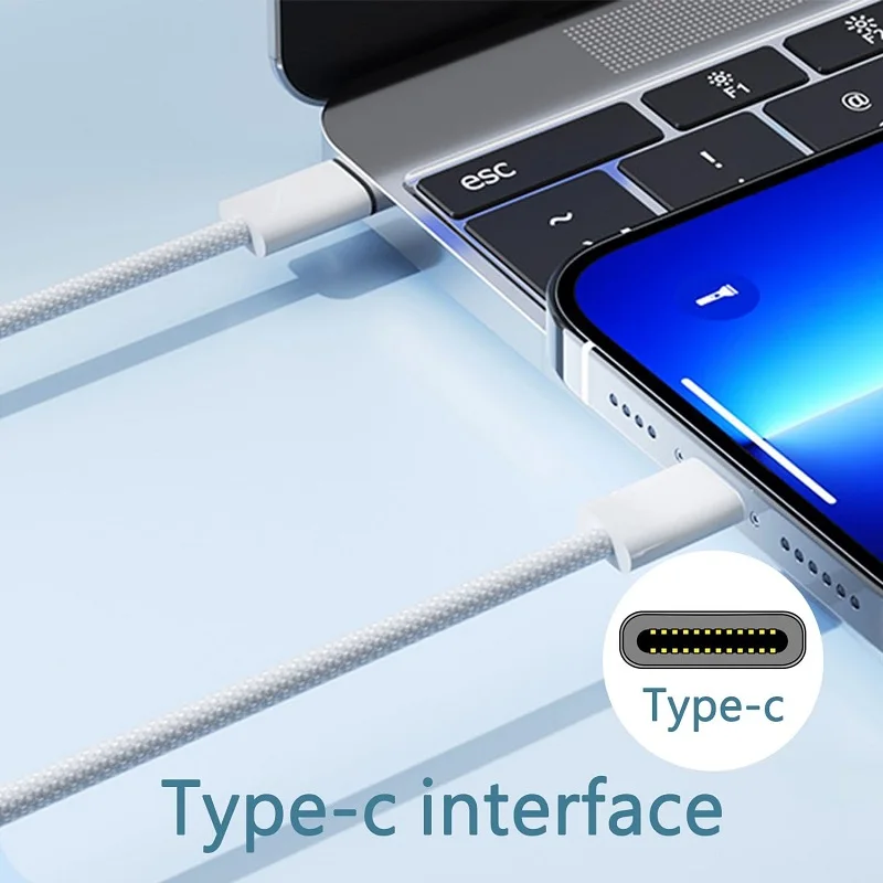 1pcs-5pcs 60W PD USB-C to USB C Fast Charger Cable For Apple iPhone 17 Pro Max 16 15 Plus 14 13 12 11 X XS Type C Quick Charging