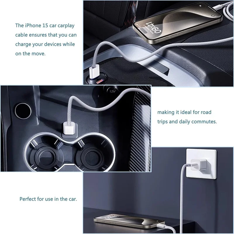 1pcs-5pcs 60W PD USB-C to USB C Fast Charger Cable For Apple iPhone 17 Pro Max 16 15 Plus 14 13 12 11 X XS Type C Quick Charging