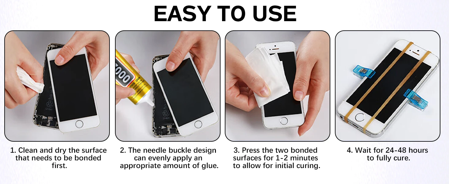 B-7000 Clear Contact Adhesive 15ml/50ml/110ml for Phone T-7000 Repair Universal Glass Plastic DIY Precision Applicator
