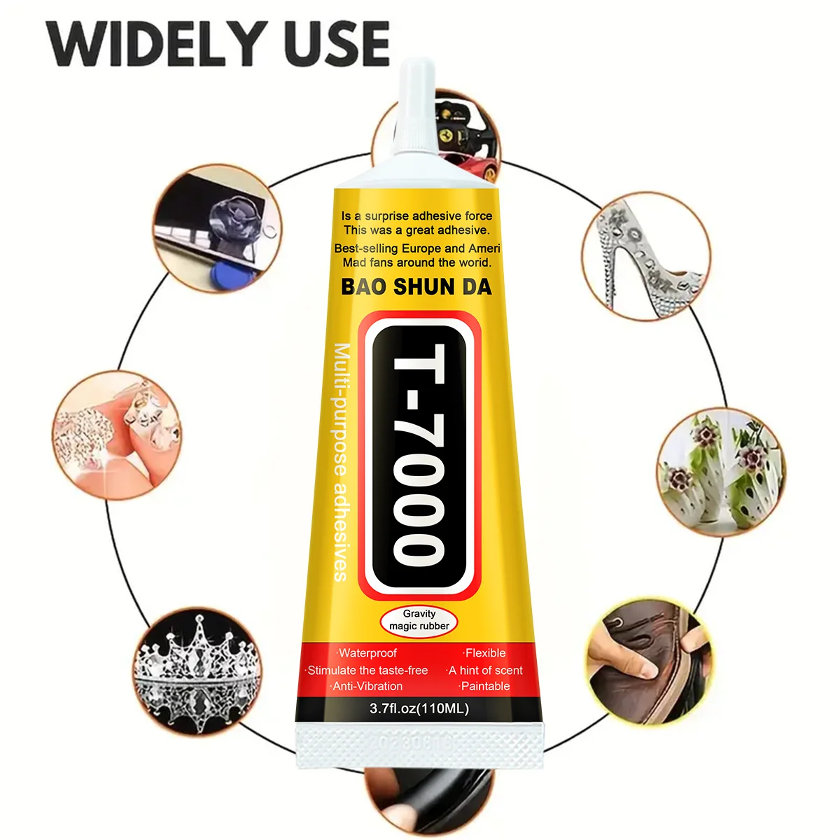 B-7000 Clear Contact Adhesive 15ml/50ml/110ml for Phone T-7000 Repair Universal Glass Plastic DIY Precision Applicator