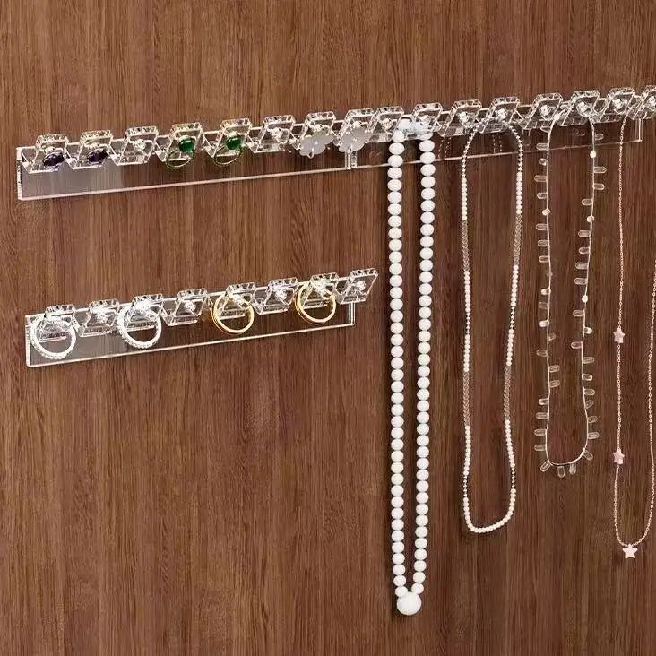 3/6/12/18pcs Necklace Storage Rack, Bracelet And Earrings Link With 8 Hooks, Anti-Tangle Wall-Mounted Jewelry Display Rack