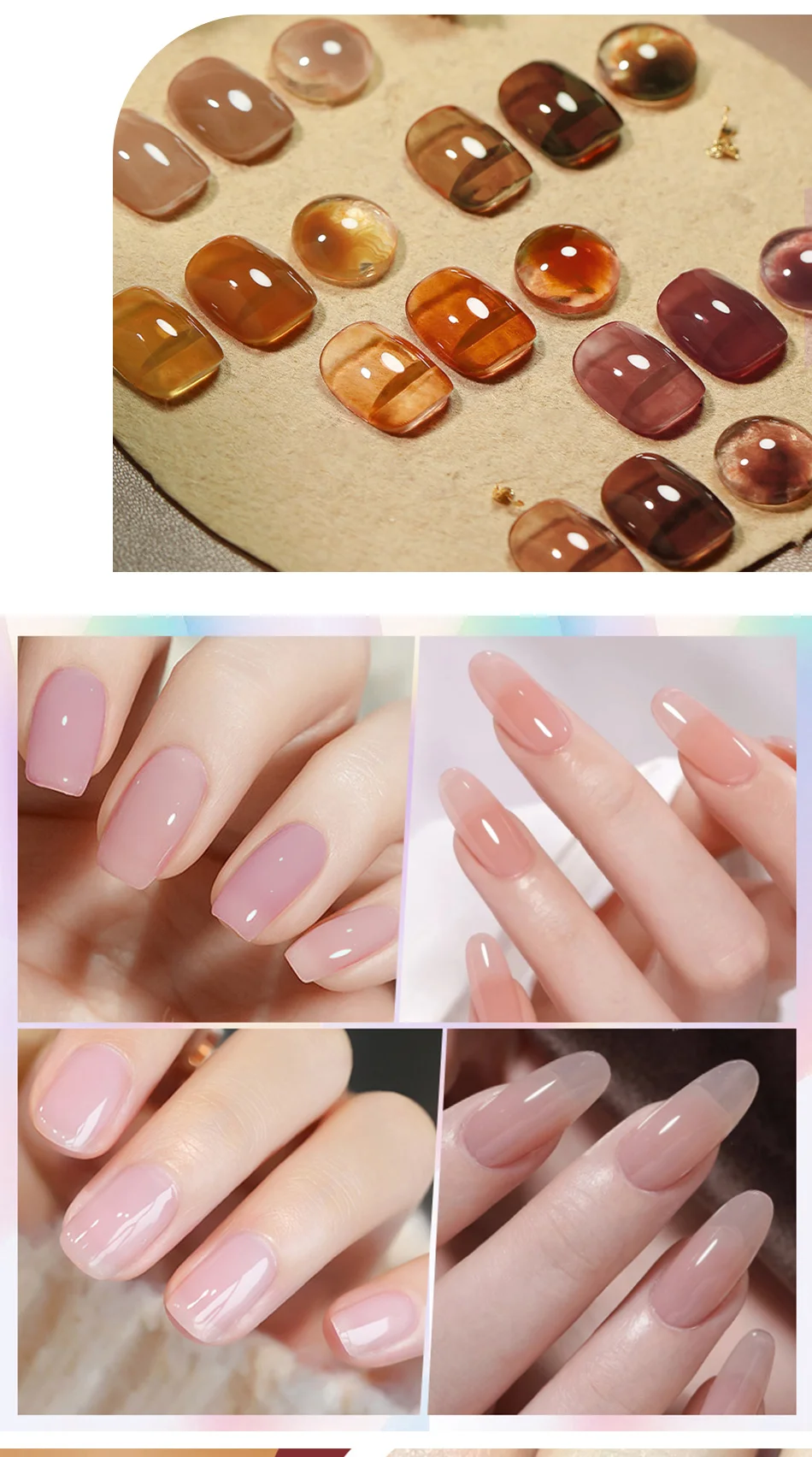 BORN PRETTY 83 Colors 10ml Jelly Nude Gel Nail Polish Autumn Amber Semi Transparent Manicure Soak off UV LED Nails Gel Varnish