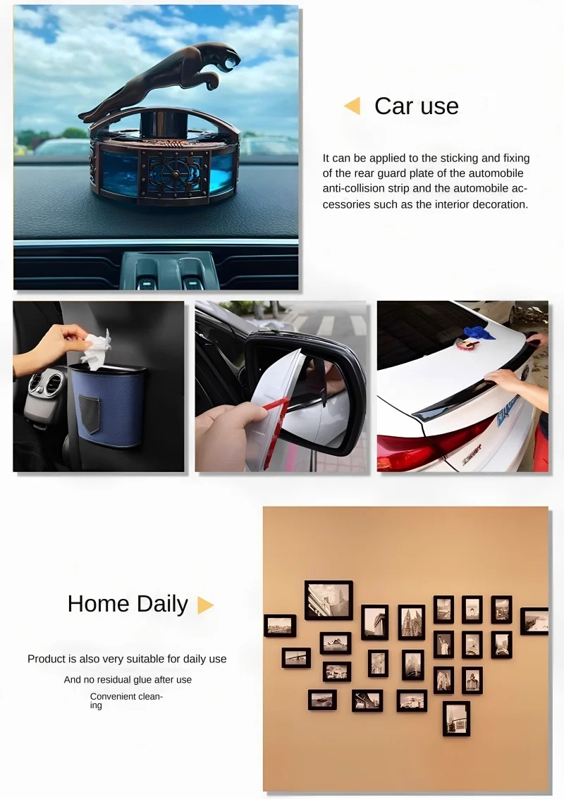 3M VHB Strong Double Sided Adhesive 3M 4229P 5-50mm Waterproof Traceless Foam Adhesive Tape For Car Home Indoor High Temperature
