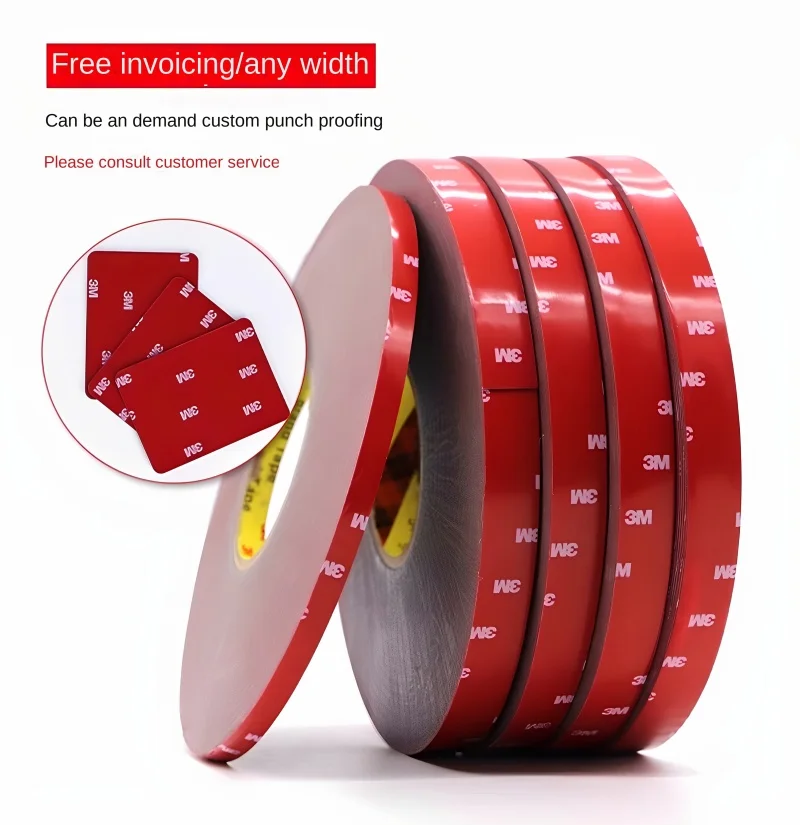 3M VHB Strong Double Sided Adhesive 3M 4229P 5-50mm Waterproof Traceless Foam Adhesive Tape For Car Home Indoor High Temperature
