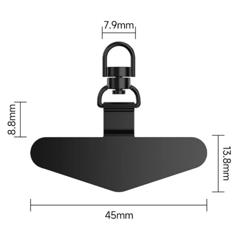 Anti-Lost Phone Lanyard Universal Replacement Connector Tether Tab Clip Metal Card Pad Adapter for IPhone Samsung Secure Fit