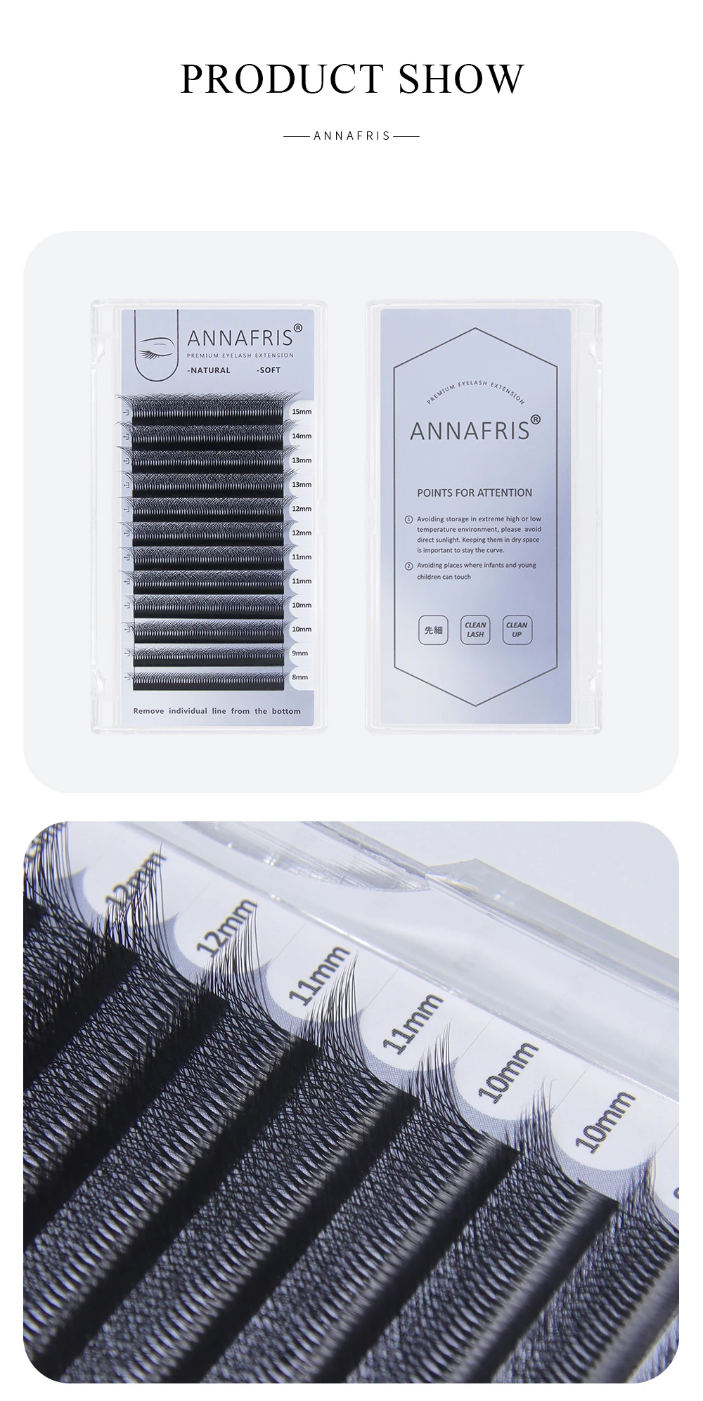 ANNAFRIS Premade Volume Fan YY 3D 4D 5D W-Shaped Lash Automatic Flowering W Lashes Extension Natural Soft Full Dense Mink Lash