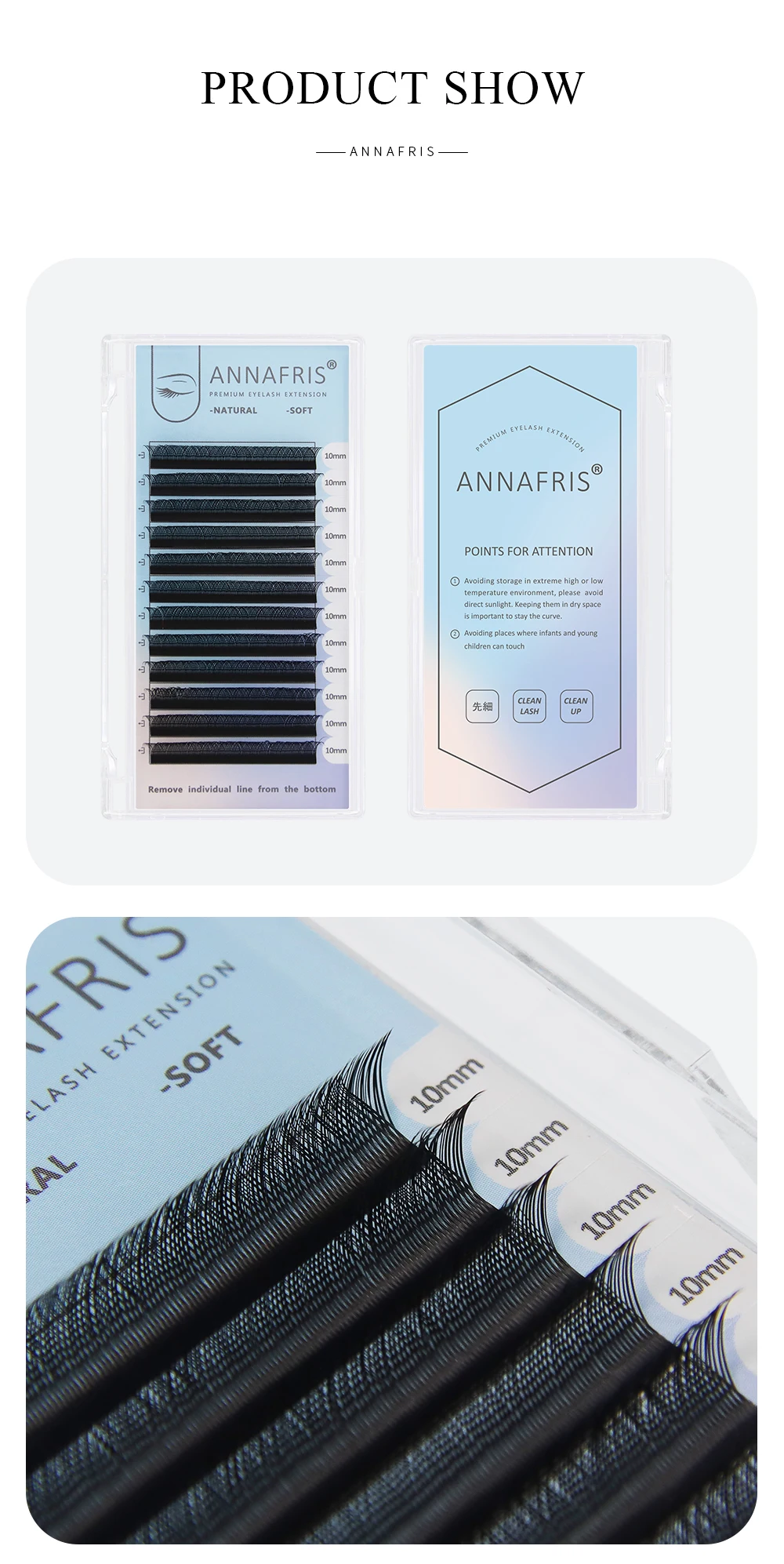 ANNAFRIS Premade Volume Fan YY 3D 4D 5D W-Shaped Lash Automatic Flowering W Lashes Extension Natural Soft Full Dense Mink Lash