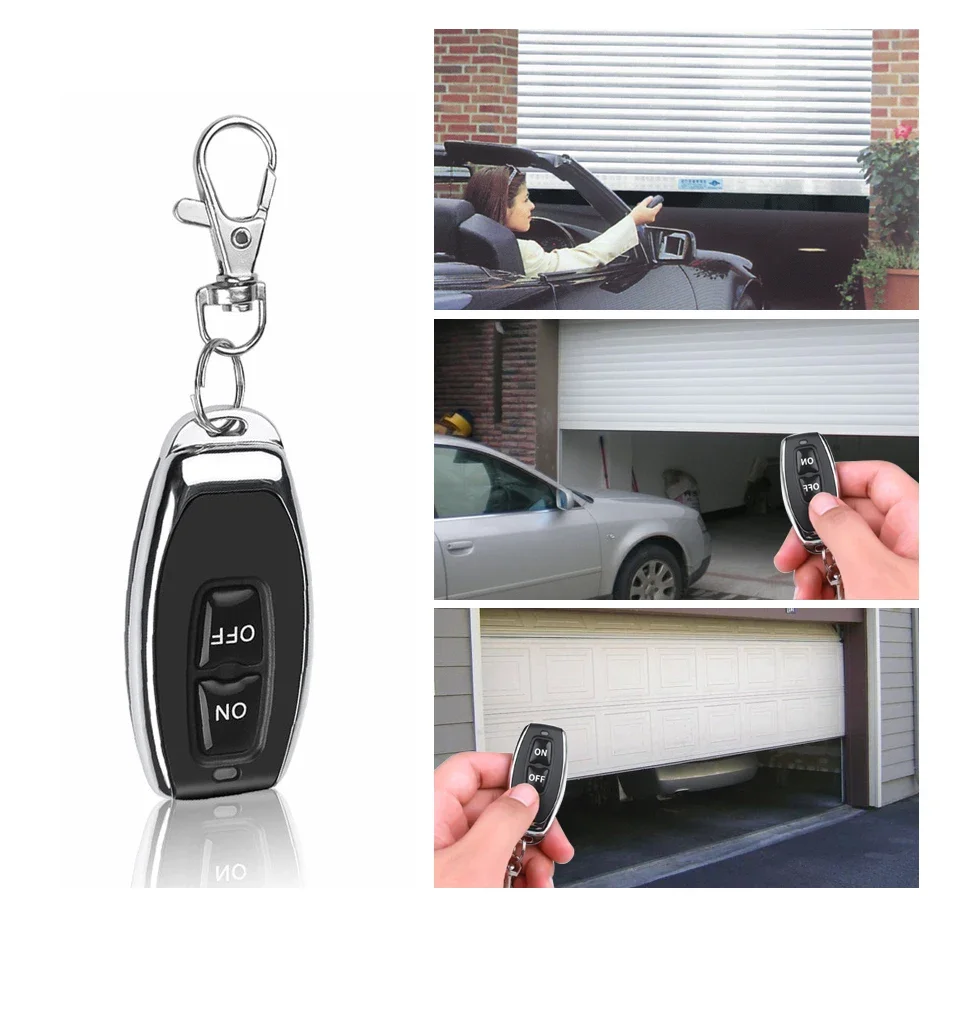 10A Relay Receiver Mini Module Remote Control f 433Mhz Universal Gate Remote Control Switch DC 12V or Gate LED Garage Door